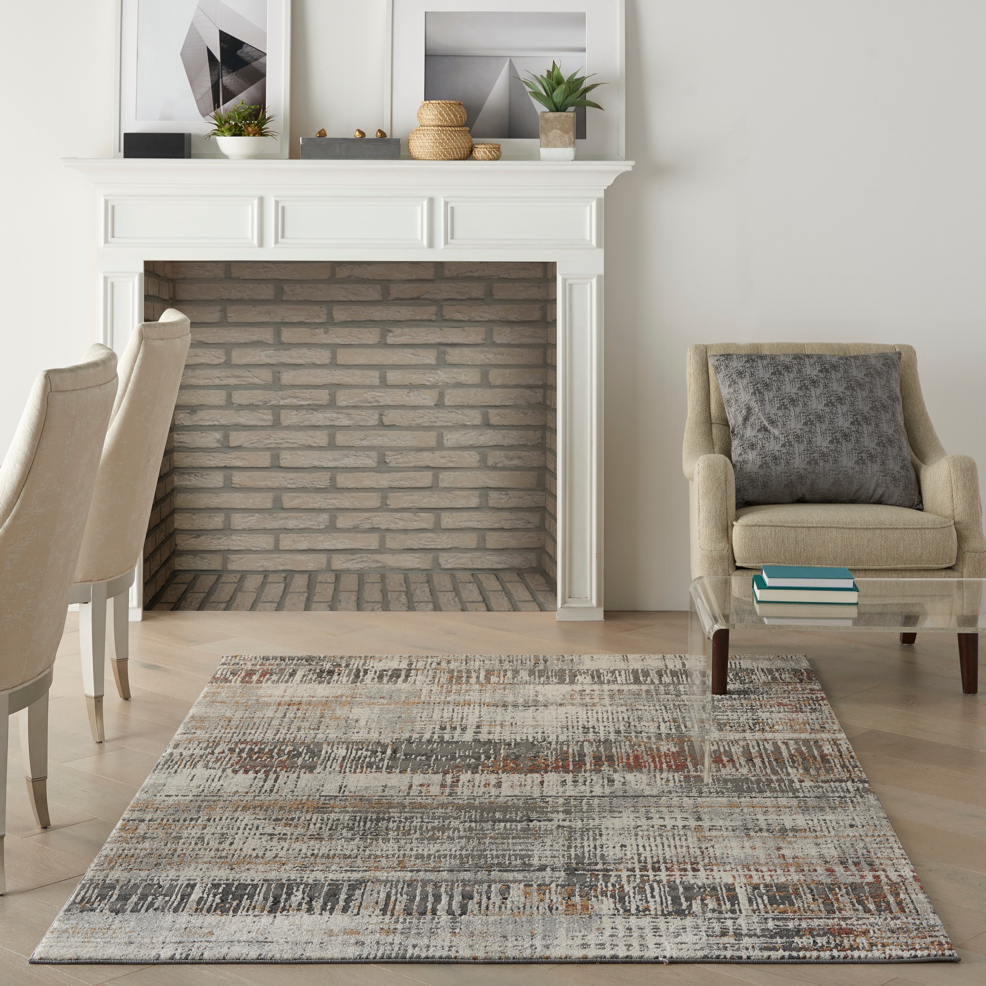 Tangra Tnr04 Abstract Rug By Nourison In Multicolour